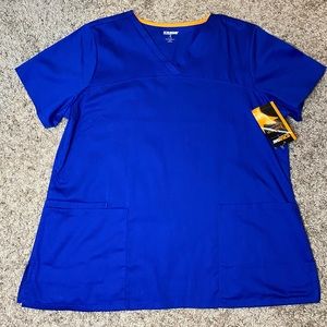 Blue scrub top